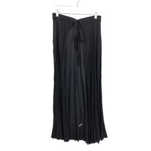 Devon Windsor Logan Maxi Skirt Womens XS Side Tie Semi Sheer Black Multiway